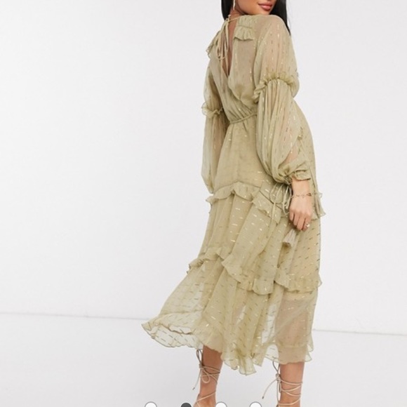 ASOS Gold Maternity Dress - Picture 2 of 4